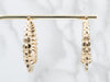 Vintage Gold Scallop Edge Hoop Earrings