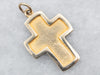 Yellow Gold Recessed Cross Pendant