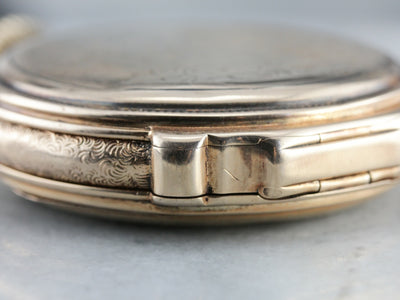 Antique Elgin Pastoral Gold Pocket Watch