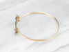Modernist 18K Gold Bangle Bracelet