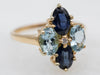Sapphire Blue Topaz and Diamond Ring