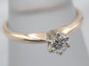 Diamond Yellow Gold Solitaire Ring