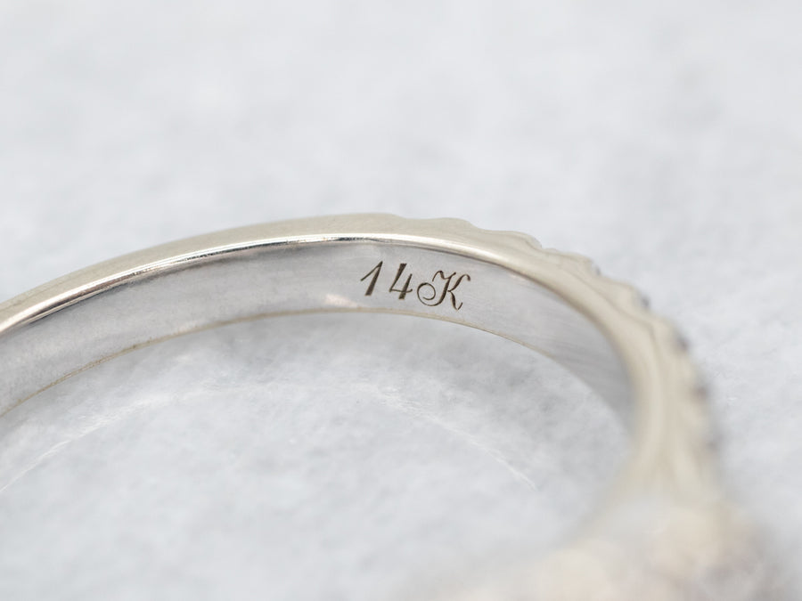Modern White Gold Diamond Engagement Ring