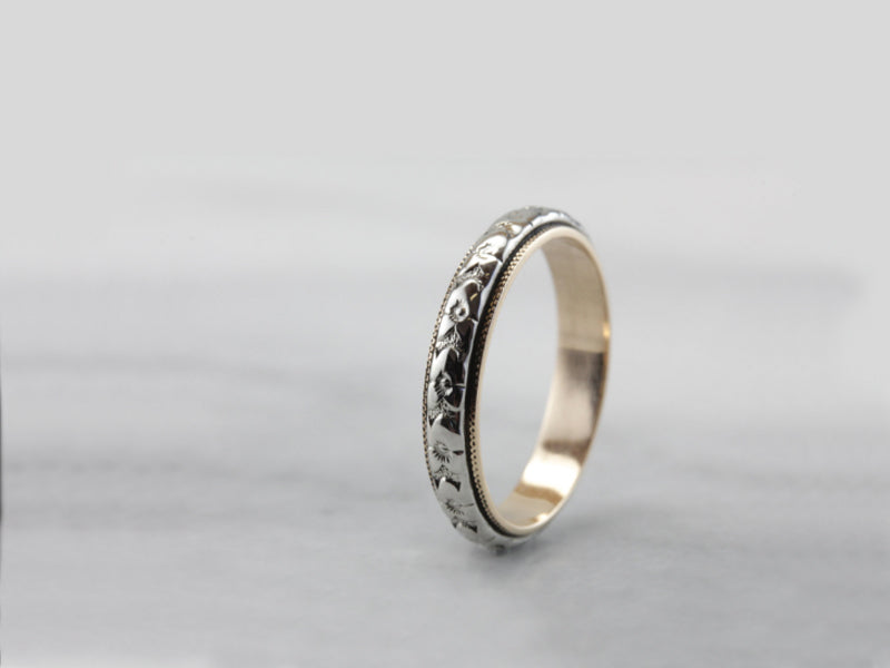 orange blossom wedding band