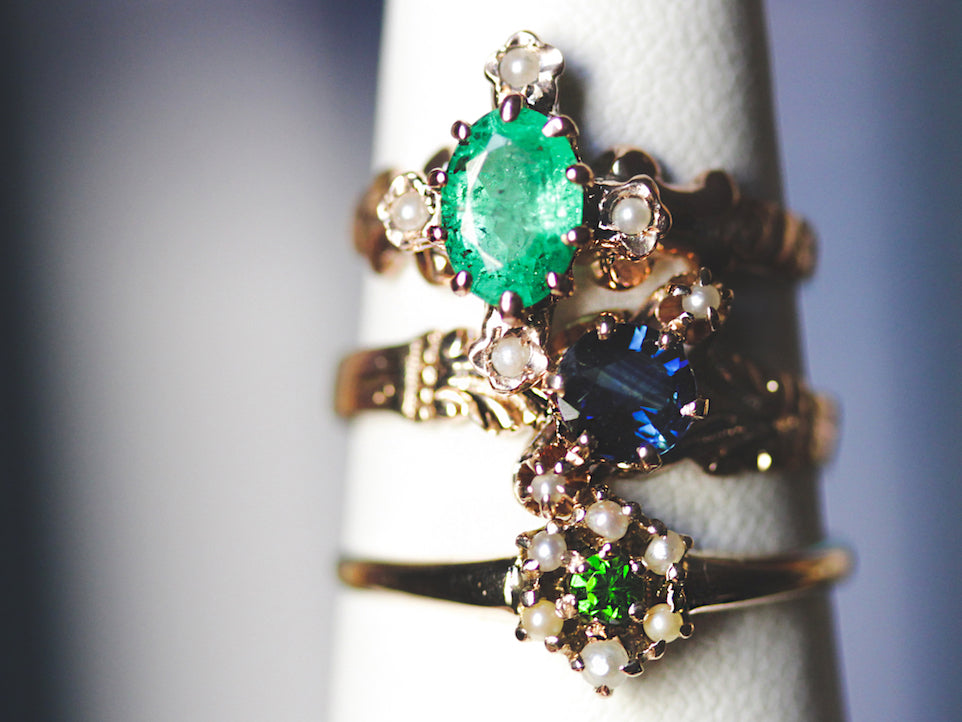 1883 Antique Pearl and Diamond Ring – Trewarne Fine Jewellery