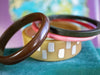 Vintage plastic and Bakelite bracelets