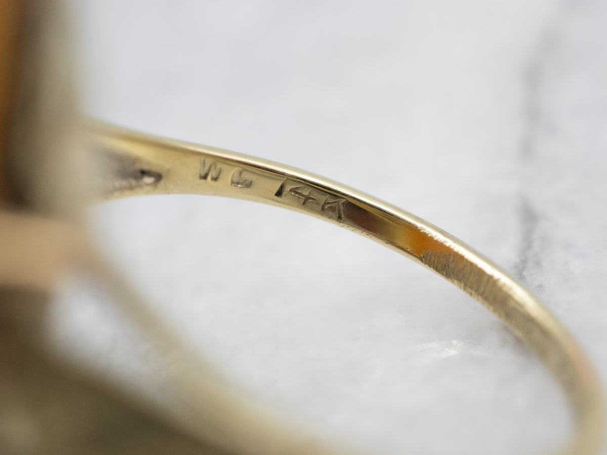 Confetti Color, Large Opal Ring in Vintage Cocktail Mounting