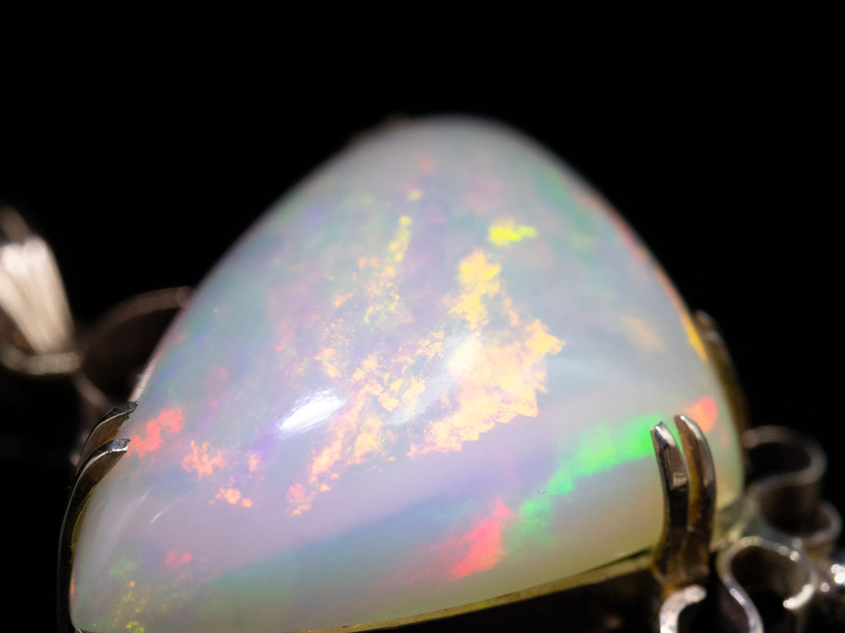 Rose Gold Opal Cabochon Pendant