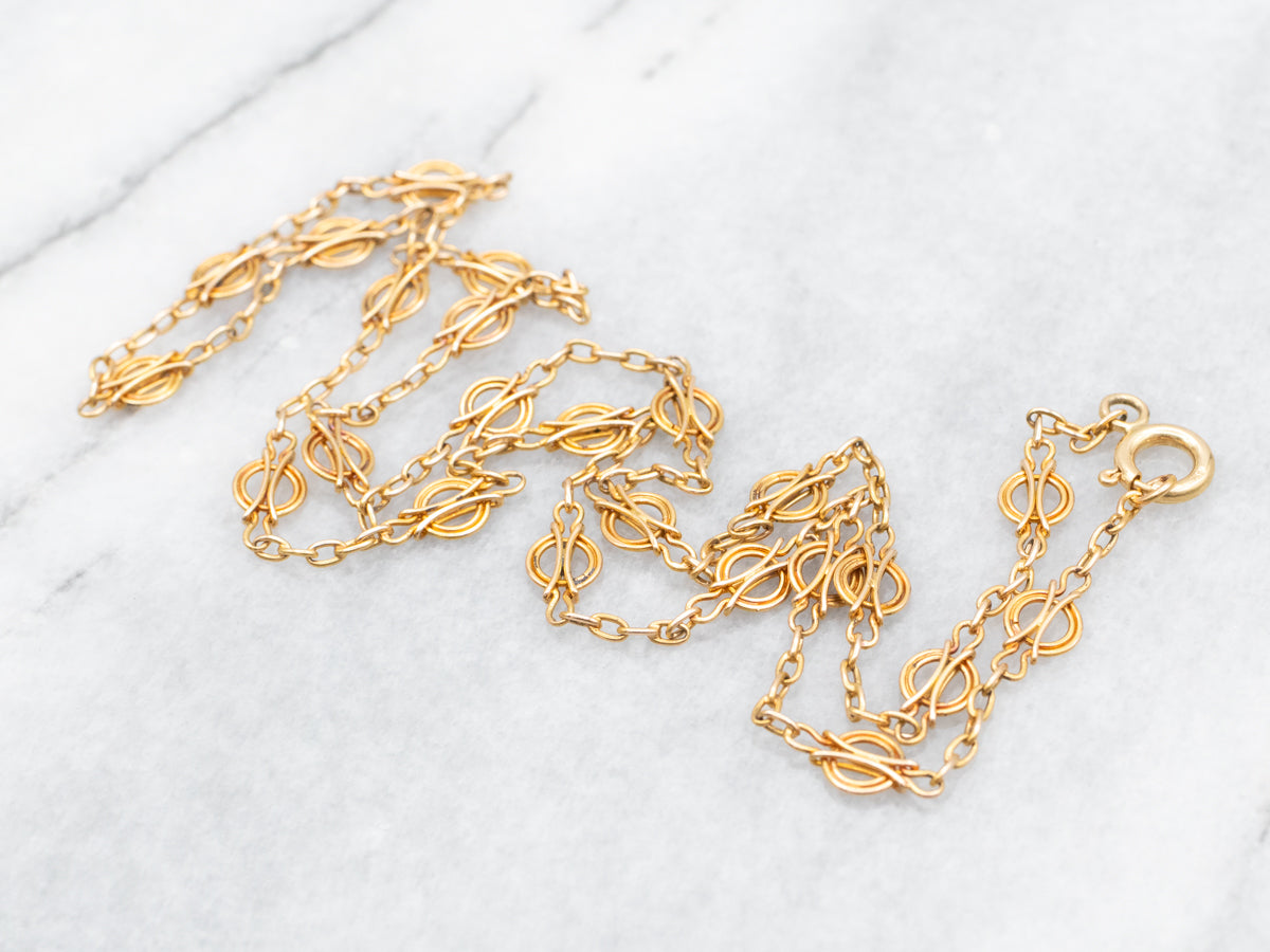 Fancy Oval Link 18-Karat Gold Chain