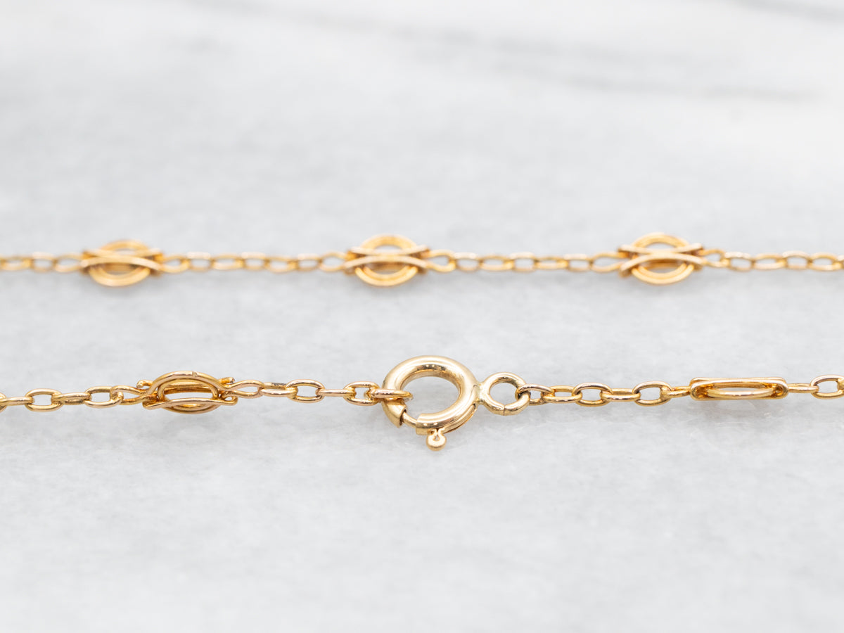 Fancy Oval Link 18-Karat Gold Chain