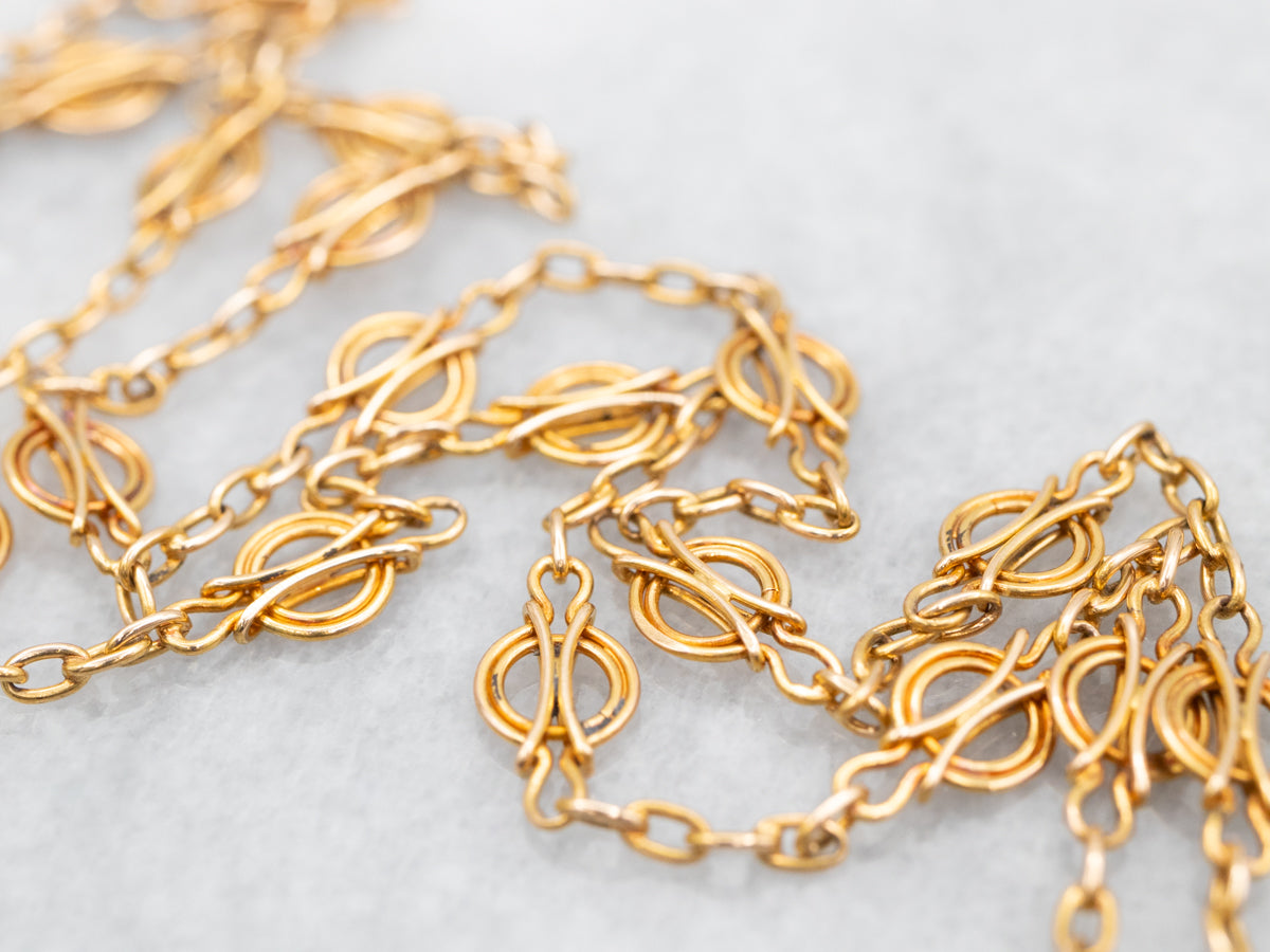 Fancy Oval Link 18-Karat Gold Chain