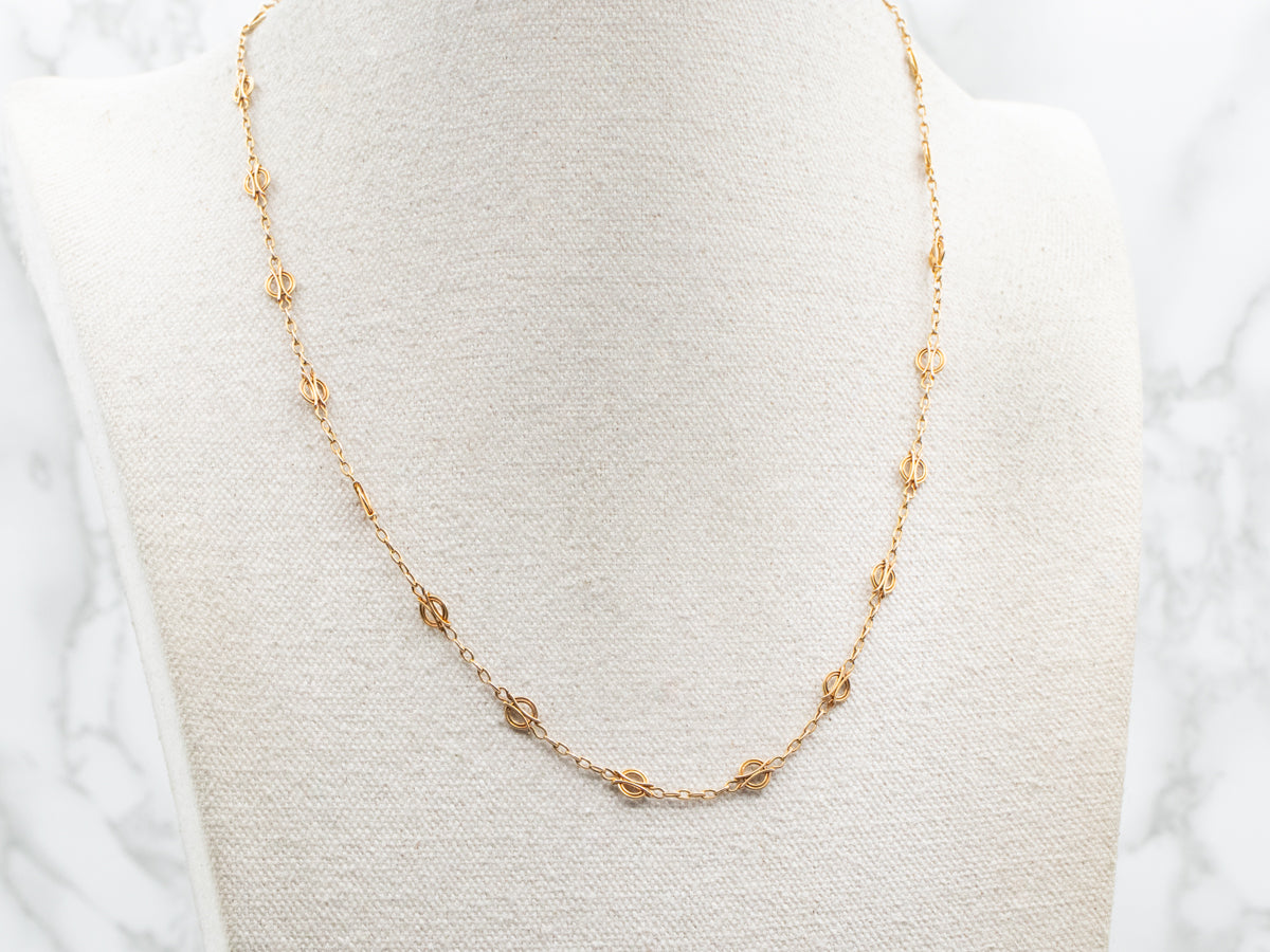 Fancy Oval Link 18-Karat Gold Chain