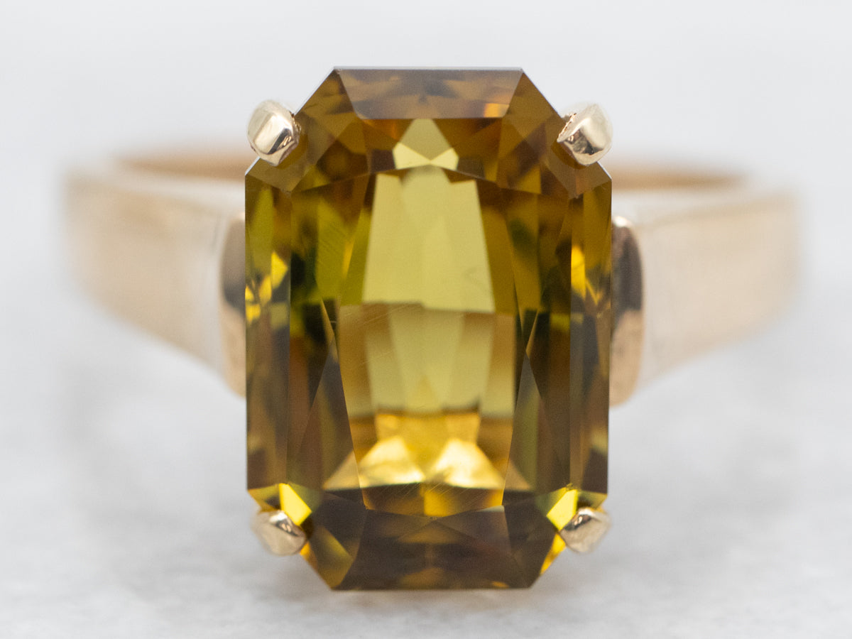 Certified Natural Dravite Tourmaline Cocktail Ring