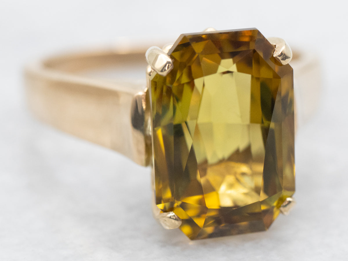 Certified Natural Dravite Tourmaline Cocktail Ring