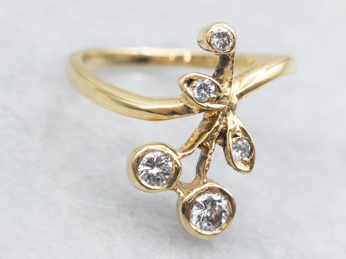 Modernist Diamond Cherry Ring