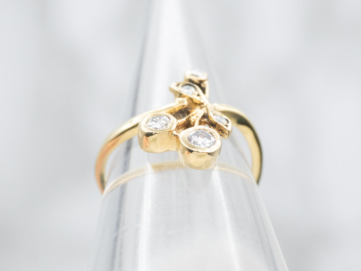 Modernist Diamond Cherry Ring