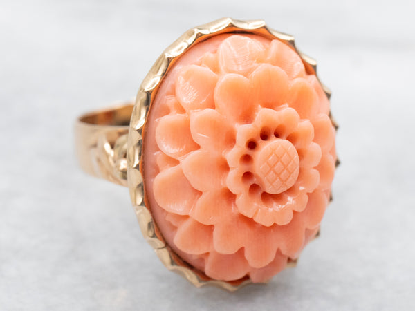 オジュール プレナイト&ペトロトルマリン　flower carving ring オジュール プレナイト&ペトロトルマリン flower carving ring 7