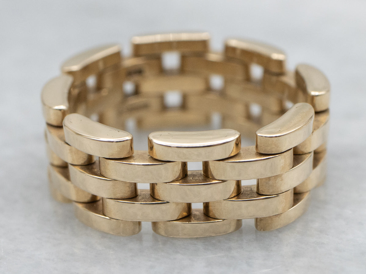 Yellow Gold Cartier Link Band