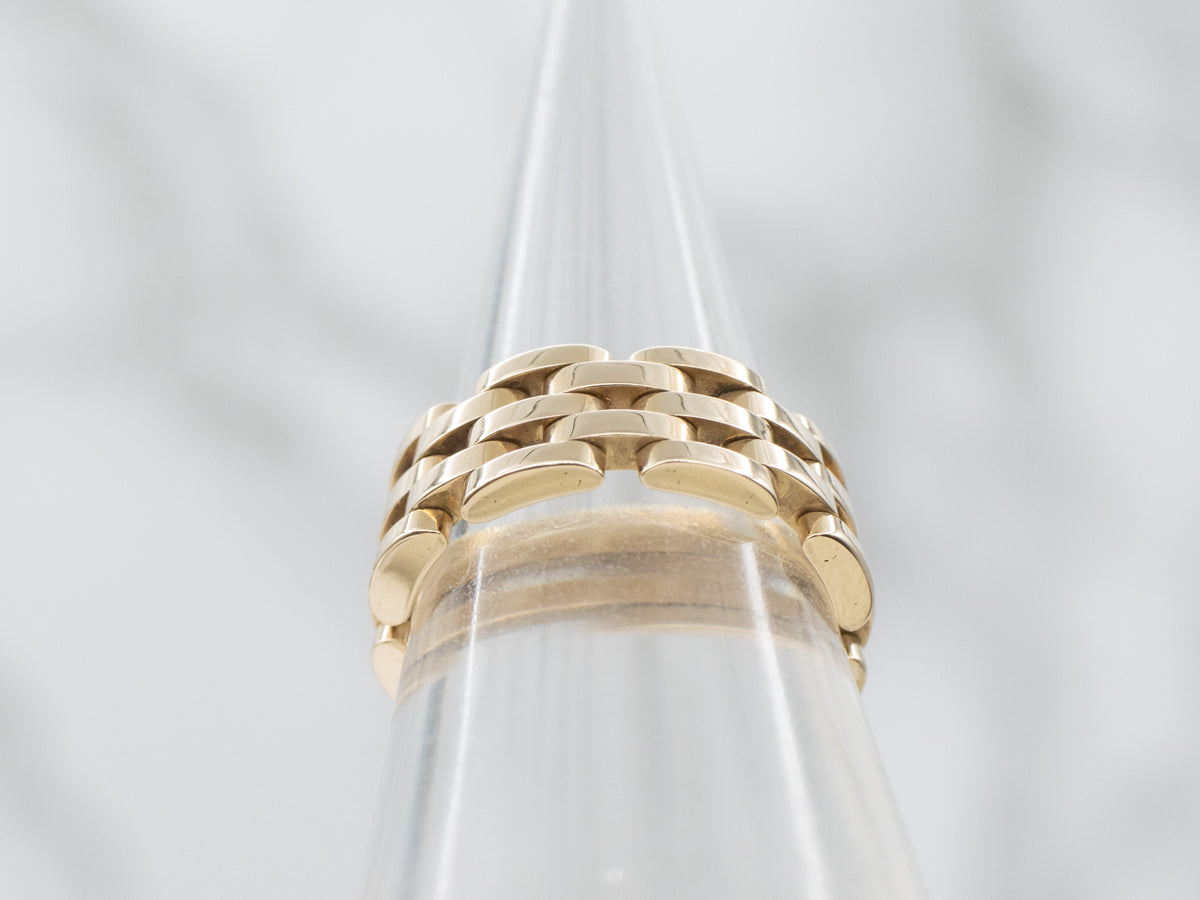 Yellow Gold Cartier Link Band