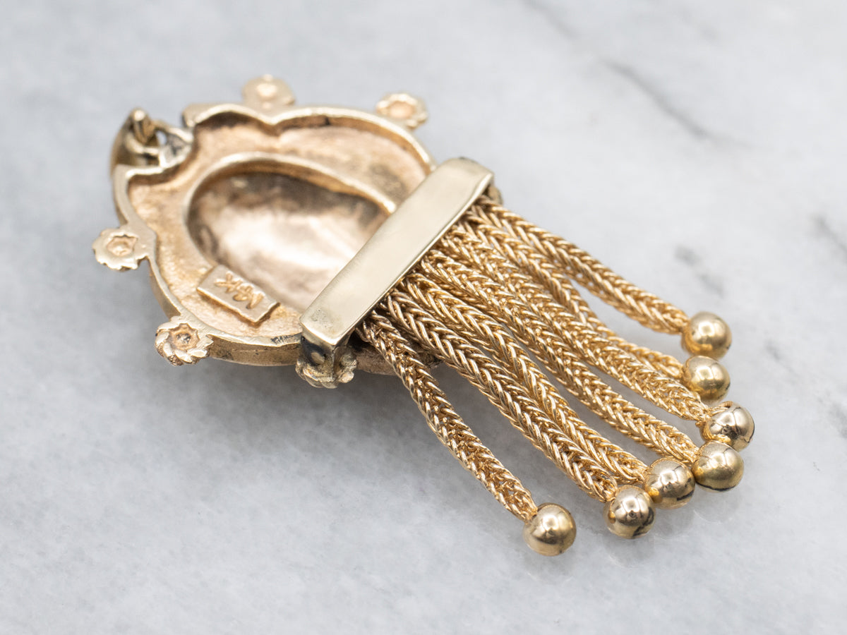 Victorian Revival Gold Tassel Pendant