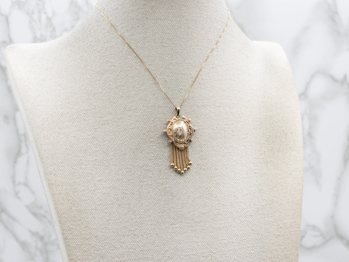 Victorian Revival Gold Tassel Pendant