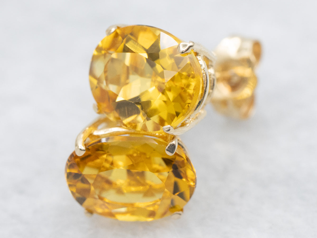 Sunshine Golden Beryl Stud Earrings