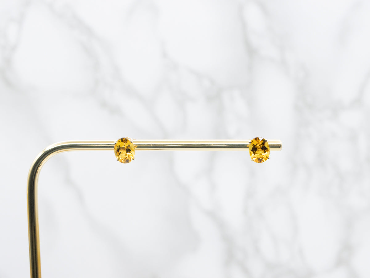 Sunshine Golden Beryl Stud Earrings