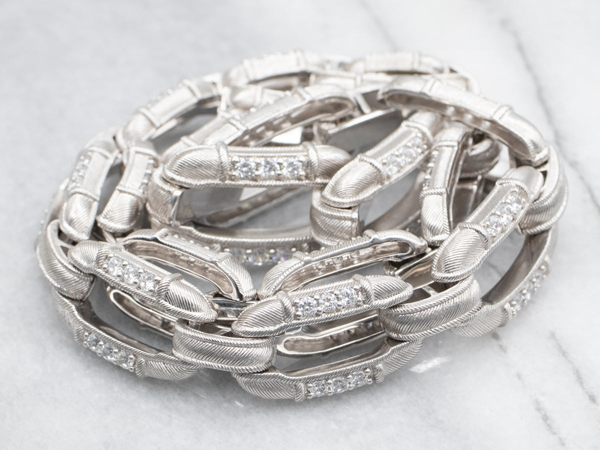 Judith Ripka Sterling Silver Chunky Chain Link Necklace