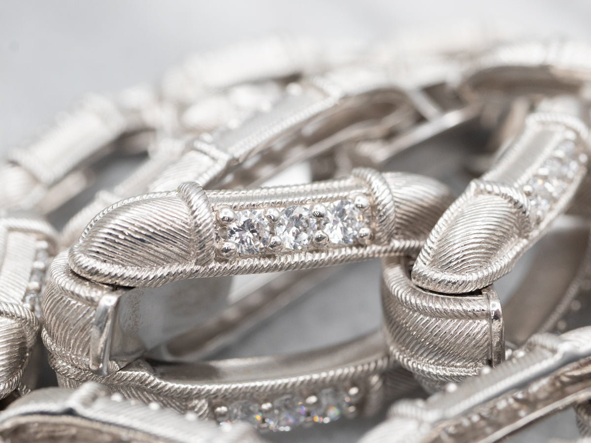 Judith Ripka Sterling Silver Chunky Chain Link Necklace