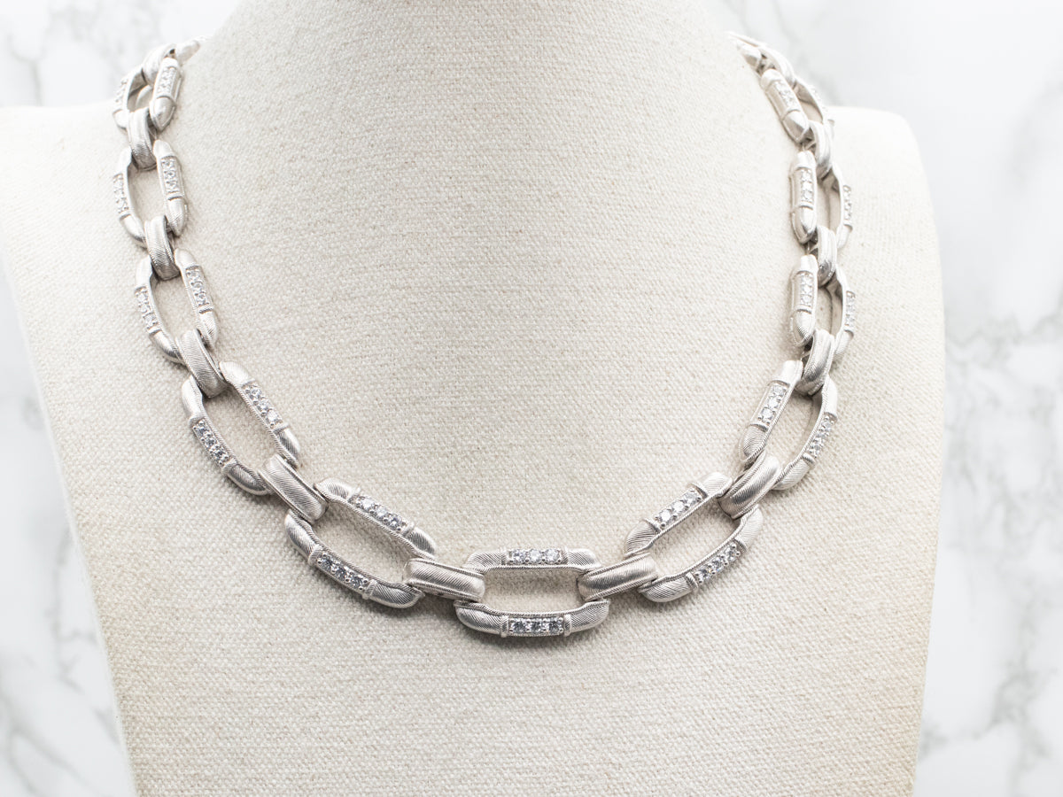 Judith Ripka Sterling Silver Chunky Chain Link Necklace