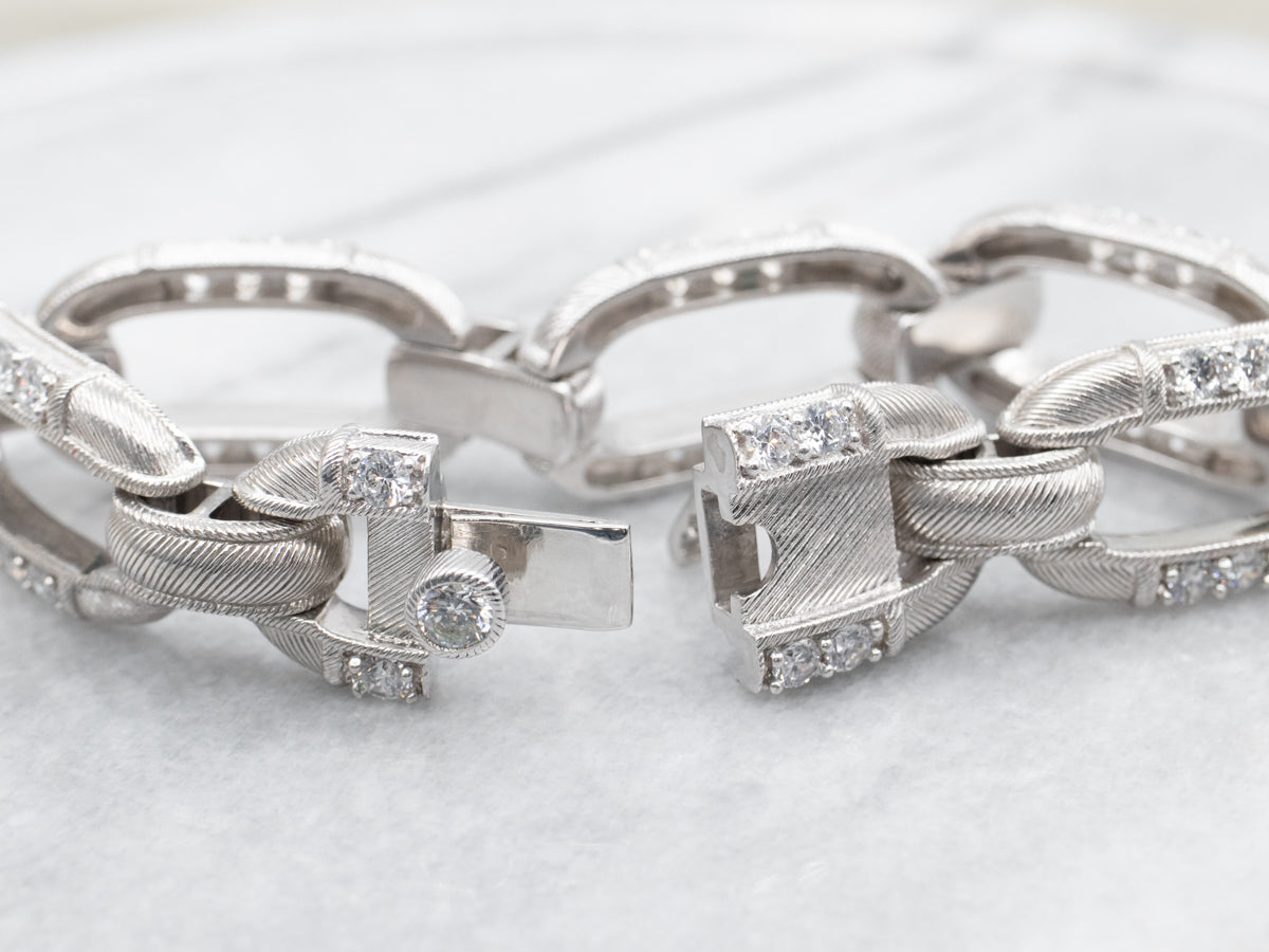 Judith Ripka Sterling Silver Chunky Chain Link Bracelet