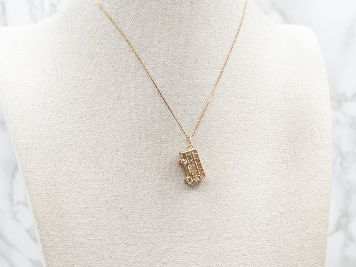 9Ct Yellow Gold Double Decker Bus British Charm