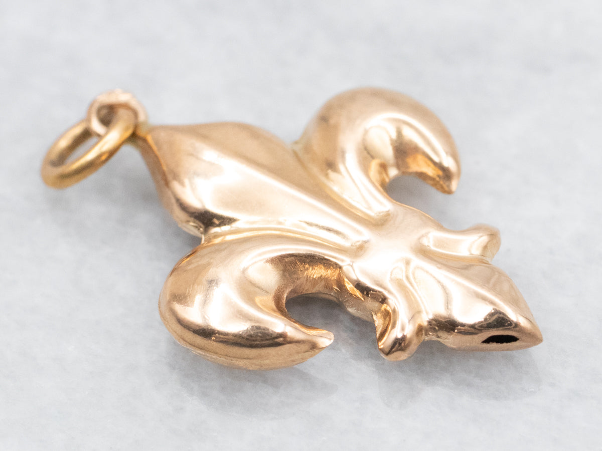 Yellow Gold Fleur de Lis Charm