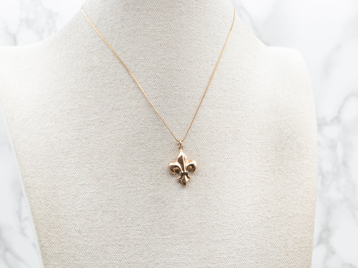 Yellow Gold Fleur de Lis Charm