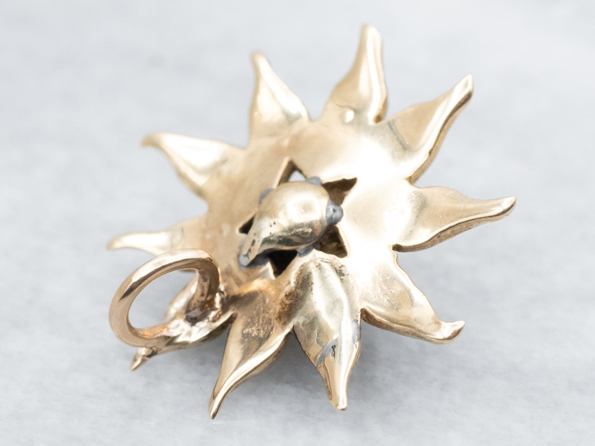 Victorian Pearl and Seed Pearl Flower Pendant