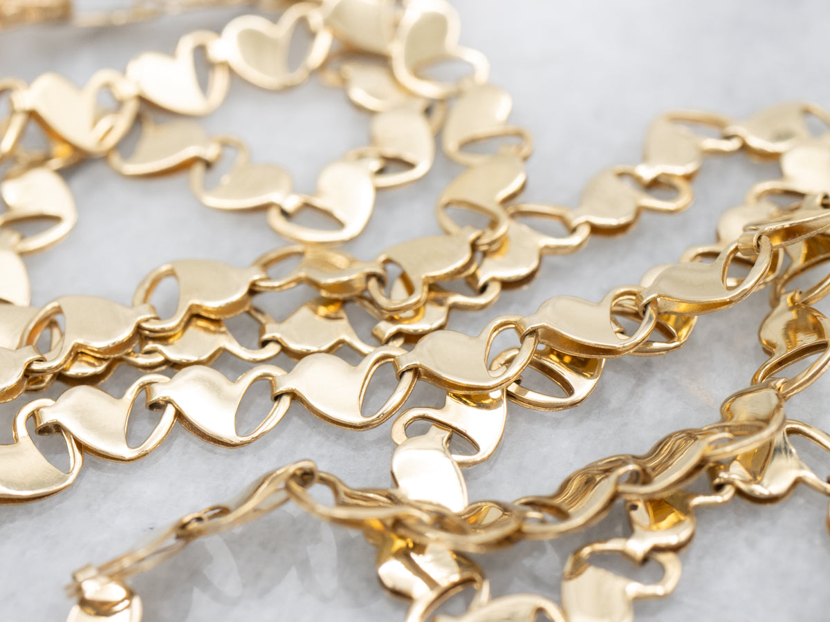 Sweetheart Blue Topaz and Gold Gemstone Necklace