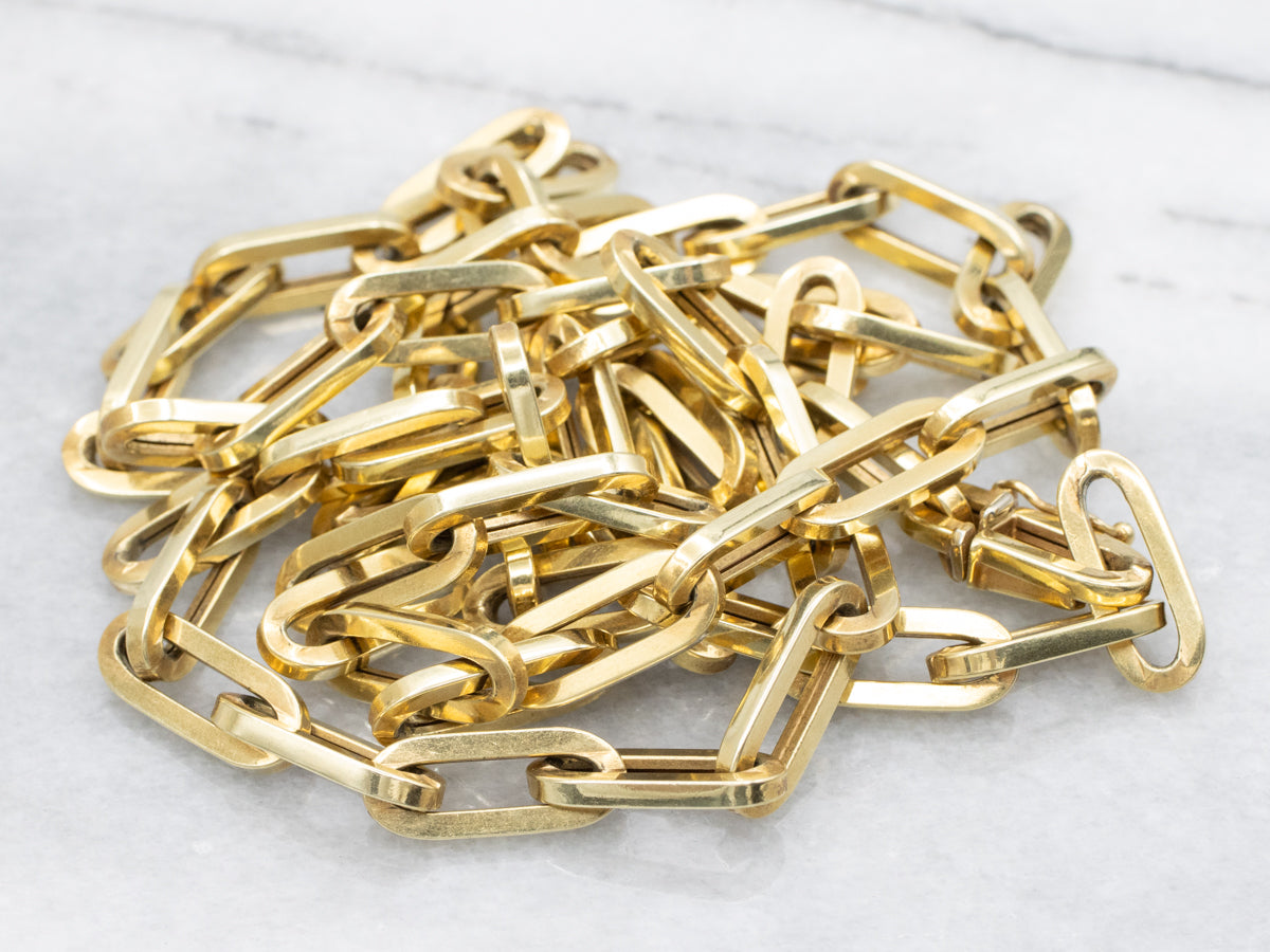 Bold Gold Paperclip Link Chain