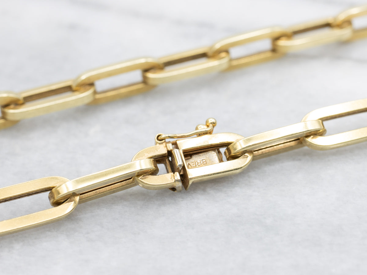 Bold Gold Paperclip Link Chain