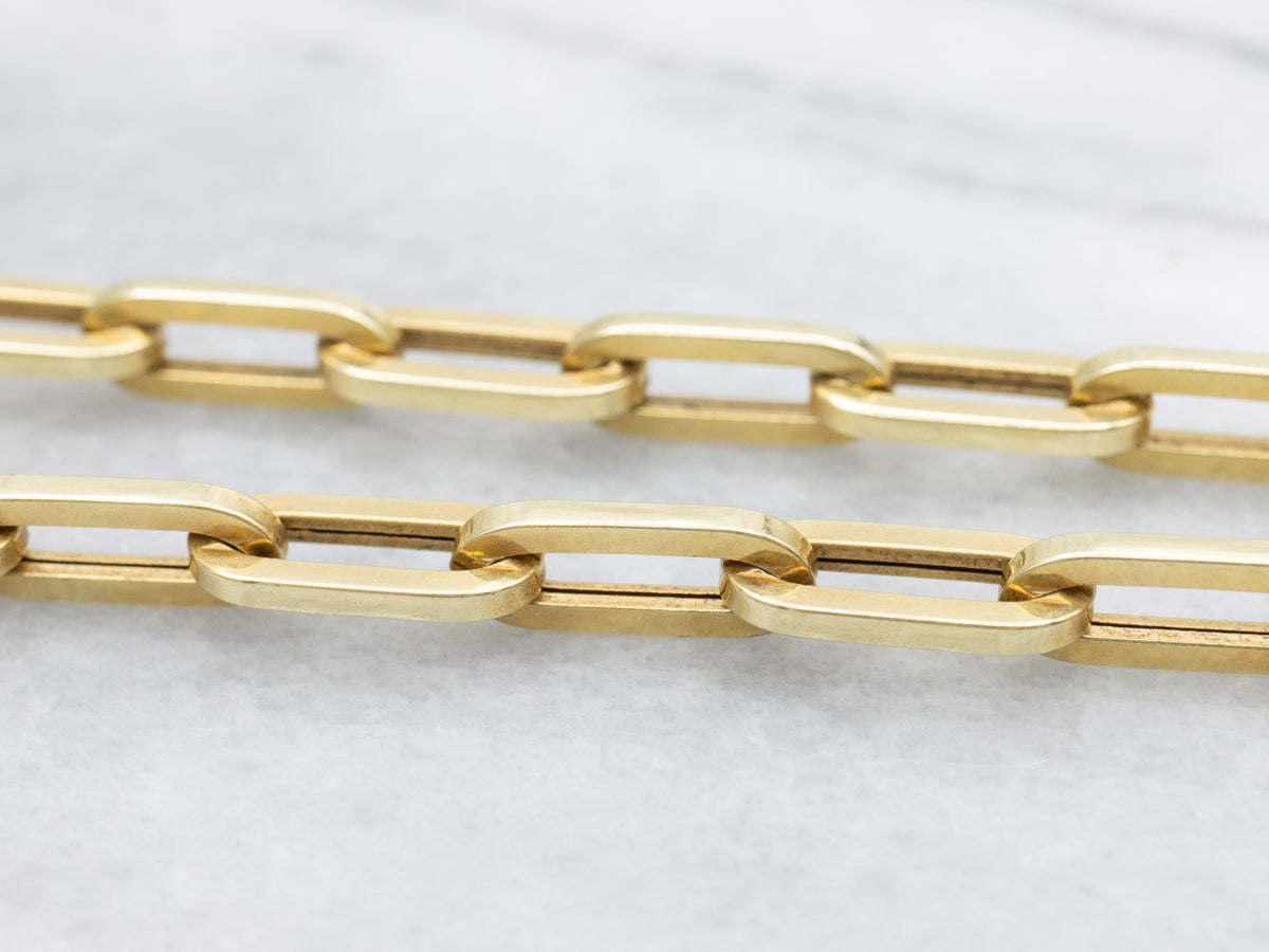 Bold Gold Paperclip Link Chain
