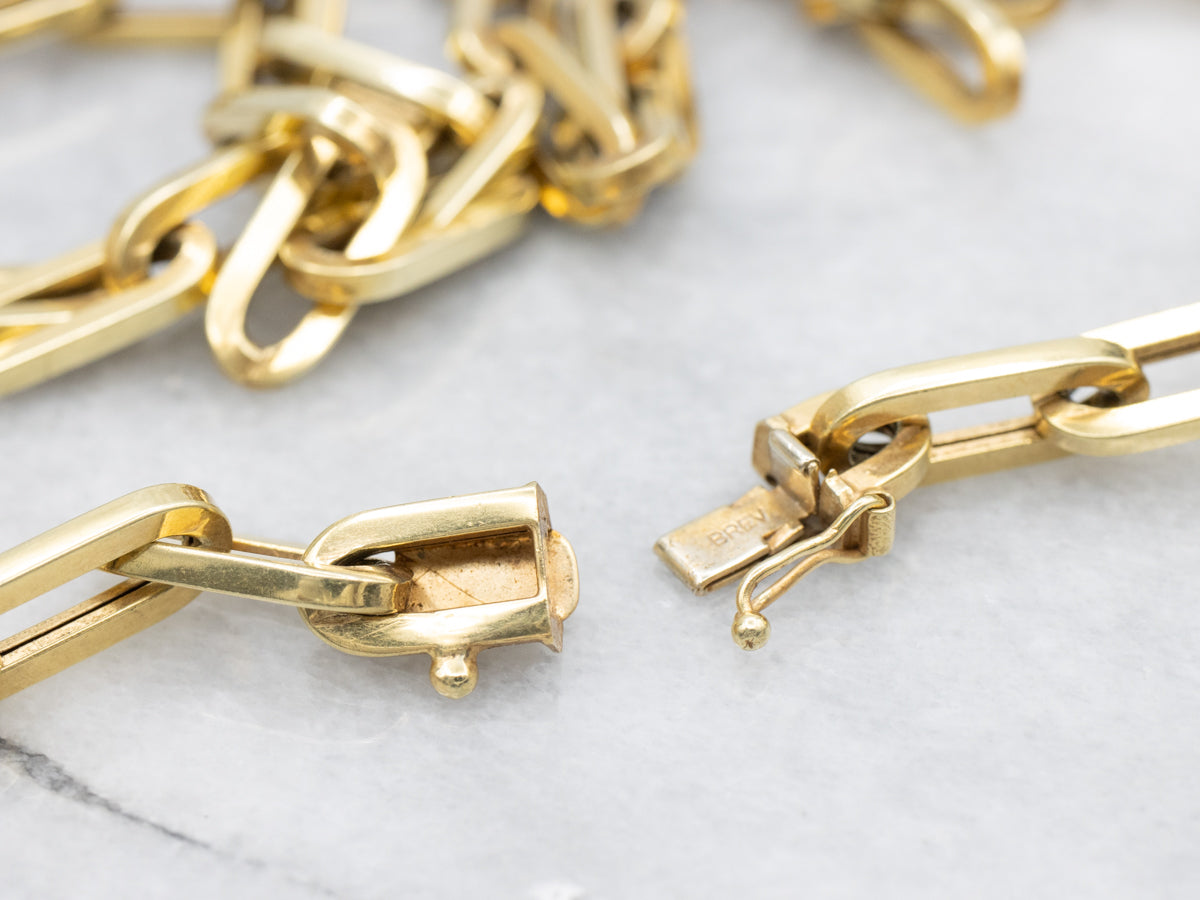 Bold Gold Paperclip Link Chain