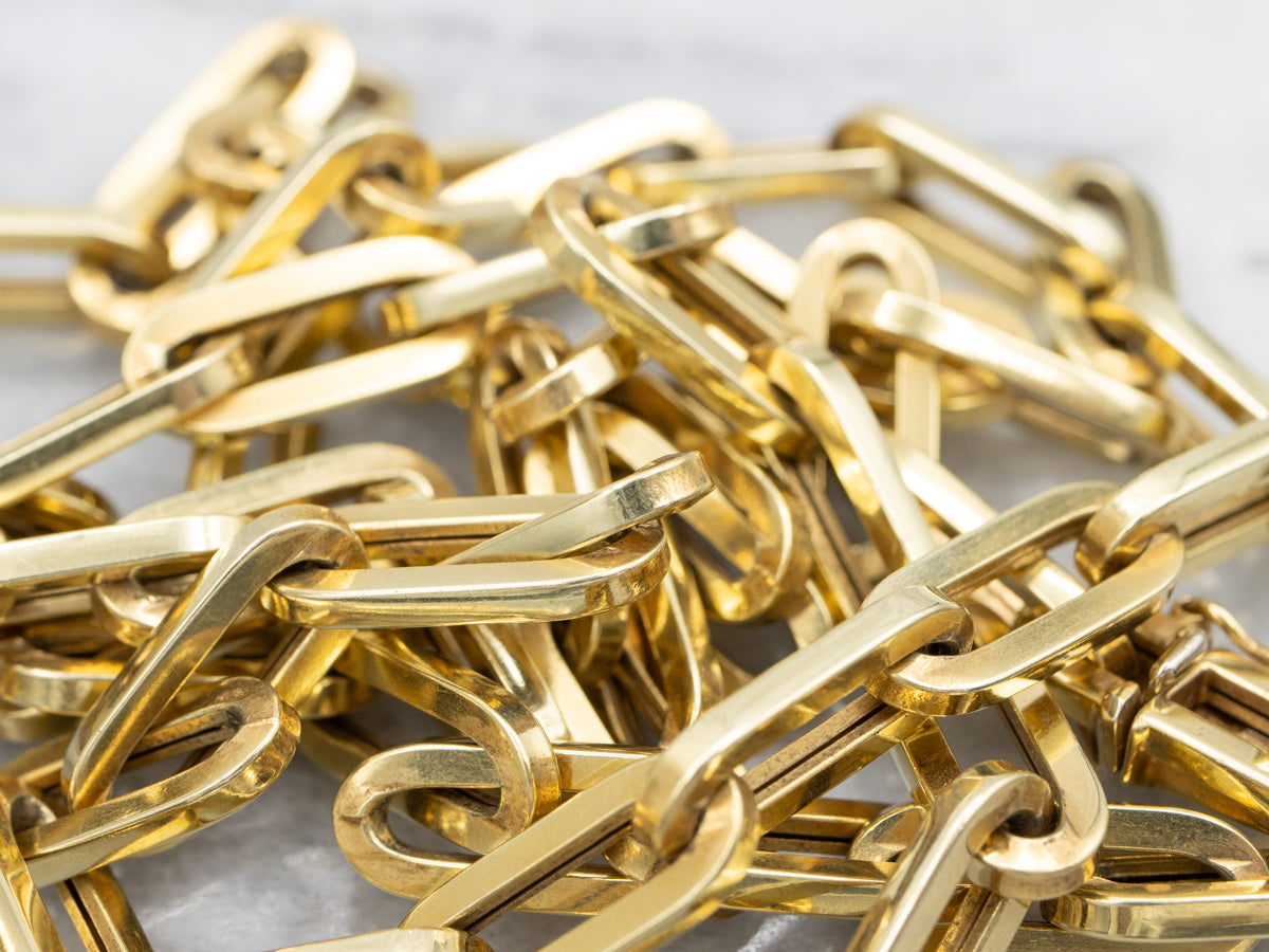Bold Gold Paperclip Link Chain