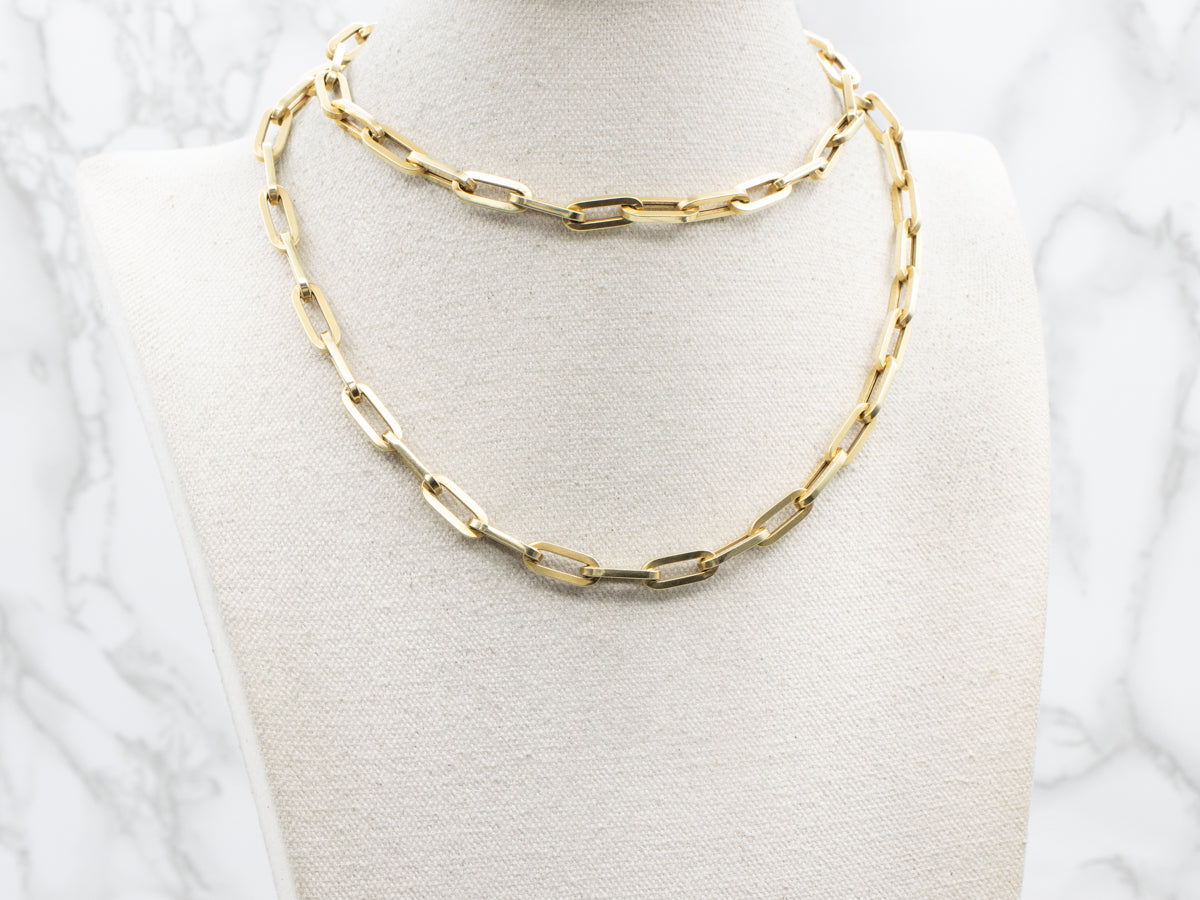 Bold Gold Paperclip Link Chain