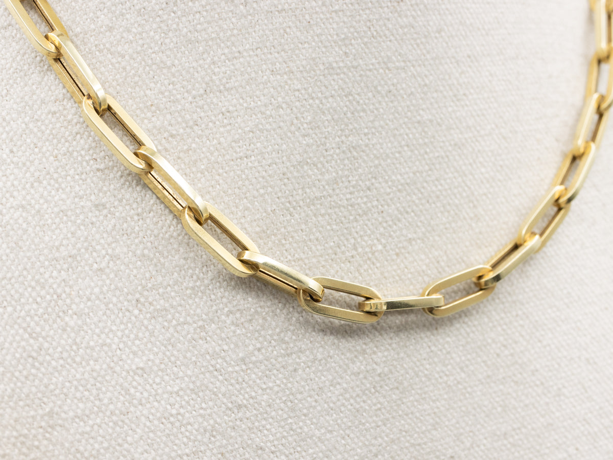 Bold Gold Paperclip Link Chain