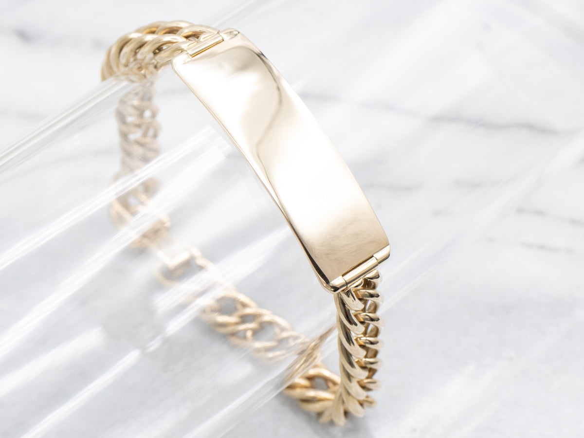 Solid Gold Large Tiffany & Co. ID Bracelet