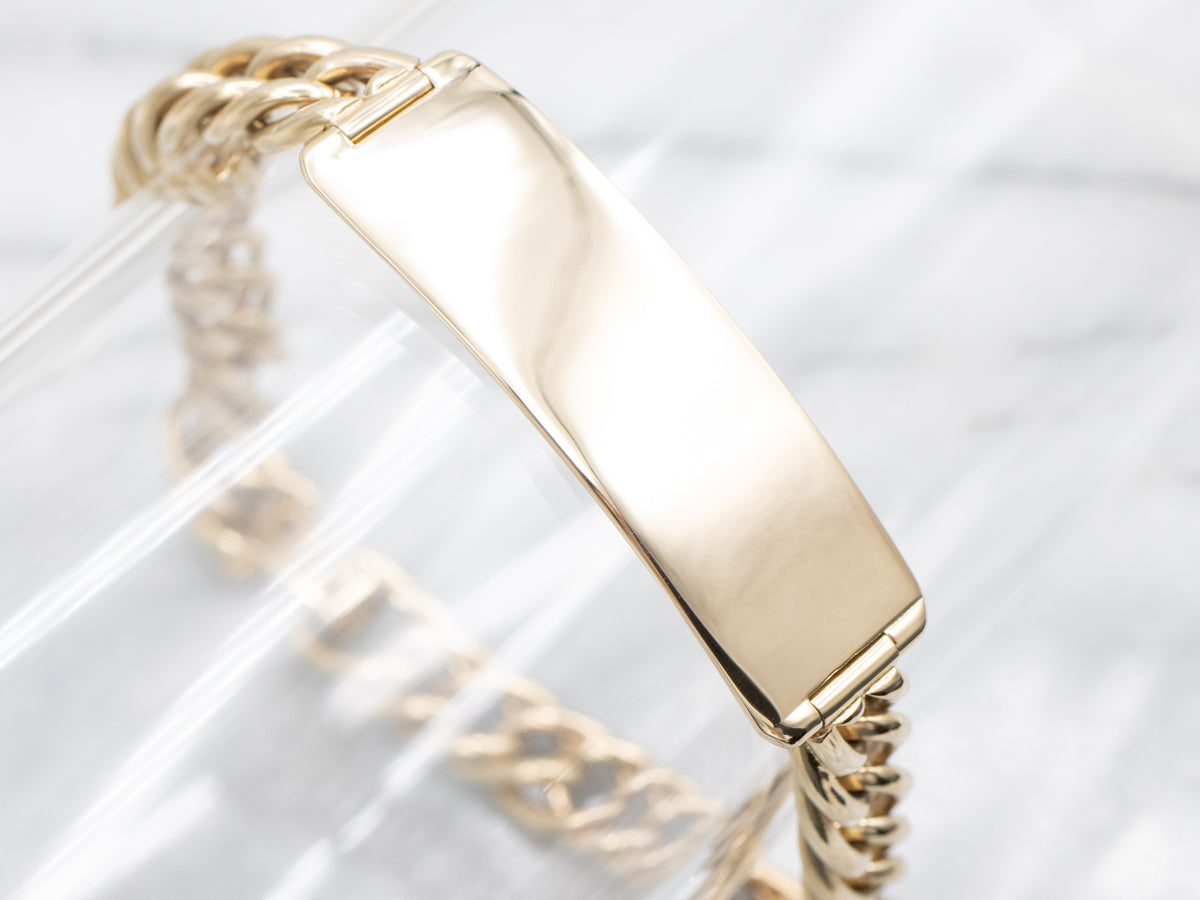 Solid Gold Large Tiffany &amp; Co. ID Bracelet