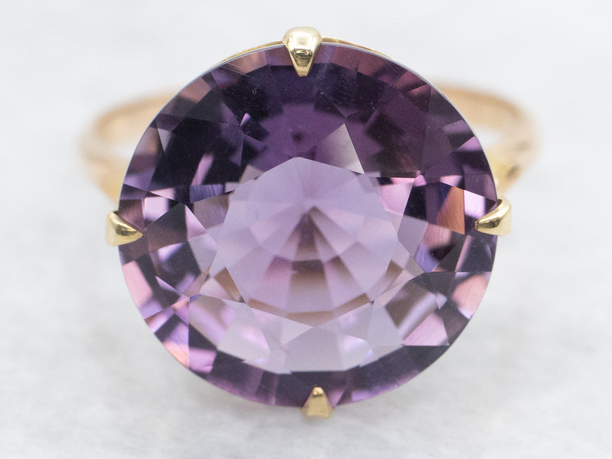 Yellow Gold Amethyst Cocktail Ring