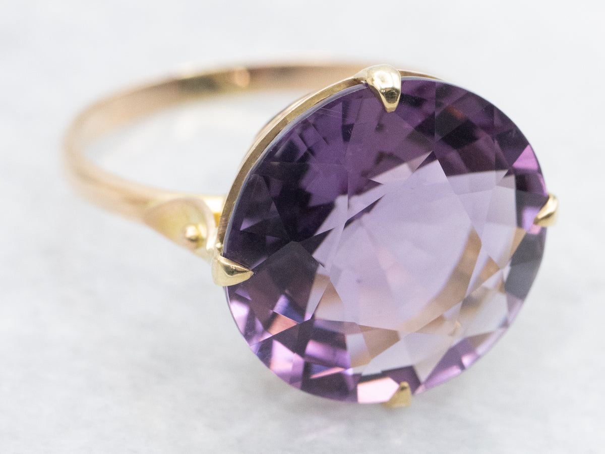 Yellow Gold Amethyst Cocktail Ring