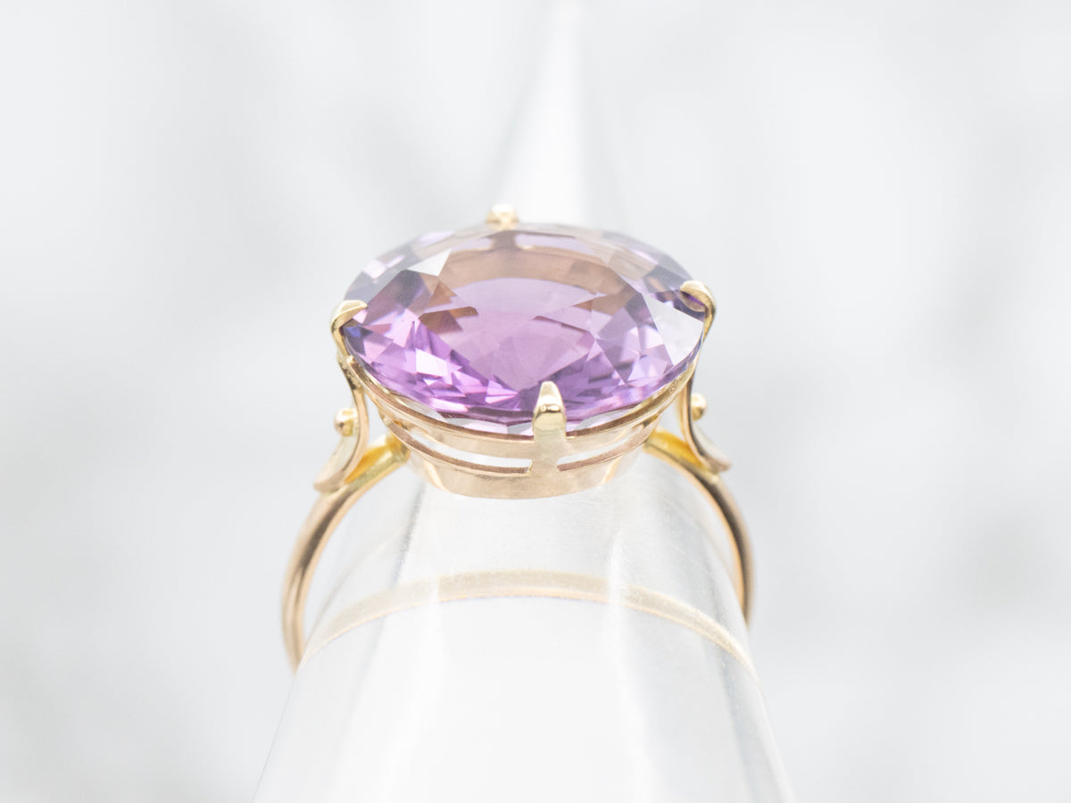 Yellow Gold Amethyst Cocktail Ring