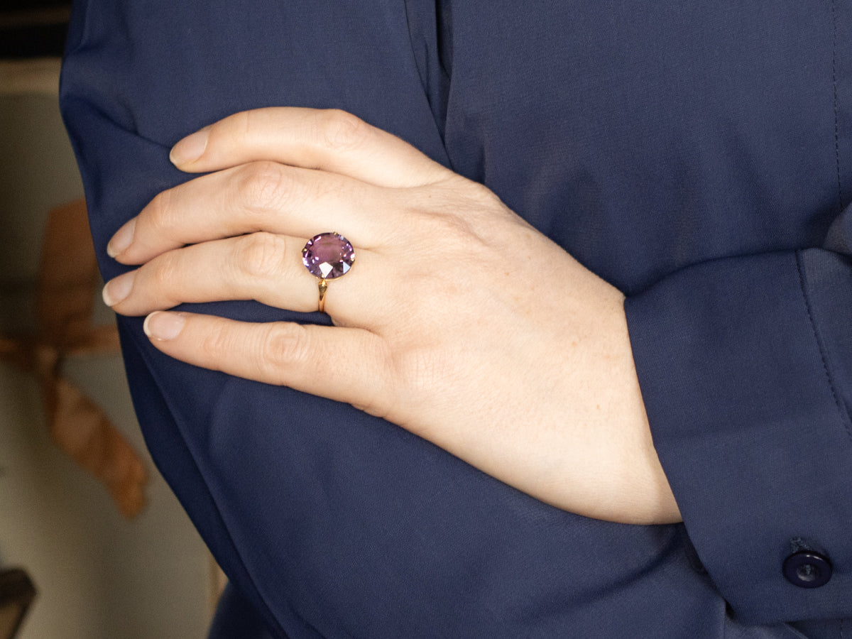 Yellow Gold Amethyst Cocktail Ring