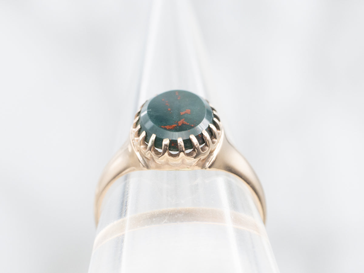 Antique Gold Bloodstone Ring